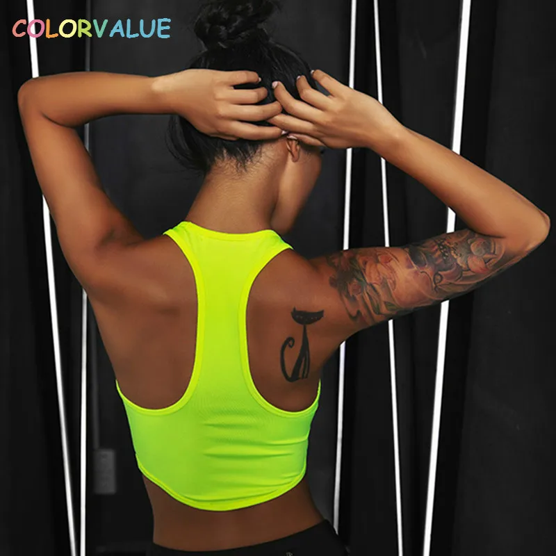 Colorvalue Neon Color Racerback Sport Fitness Crop Vest Women Quick Dry Slim Fit Training Workout Crop Tops Sleeveless Shirts
Colorvalue Neon Color Racerback Sport Fitness Crop Vest Women Quick Dry Slim Fit Training Workout Crop Tops Sleeveless Shirts