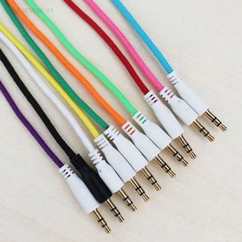 500pcs/lot 3.5mm 3ft Cotton Braided Woven Male to Male MM Audio AUX Cable Stereo Auxiliary Cord For Iphone Car for Mobile Phone
500pcs/lot 3.5mm 3ft Cotton Braided Woven Male to Male MM Audio AUX Cable Stereo Auxiliary Cord For Iphone Car for Mobile Phone