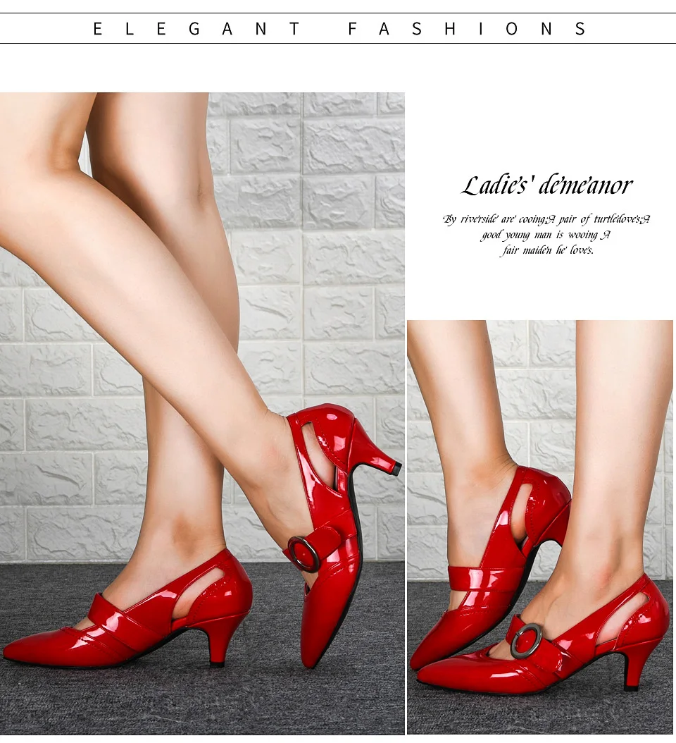 ROYYNA 2019 New Designers Oxford Casual Classic Shoes Women Pointed Toe Smooth Bright Dress Shoes Ladies Buckle Patent Pumps ROYYNA 2019 New Designers Oxford Casual Classic Shoes Women Pointed Toe Smooth Bright Dress Shoes Ladies Buckle Patent Pumps