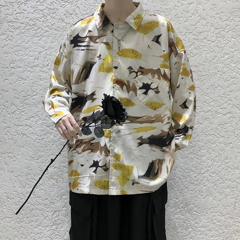 Autumn Korean Flower Shirt Men's Fashion Print Casual Shirt Men Streetwear Wild Loose Long-sleeved Shirts Mens Dress Shirt
Autumn Korean Flower Shirt Men's Fashion Print Casual Shirt Men Streetwear Wild Loose Long-sleeved Shirts Mens Dress Shirt