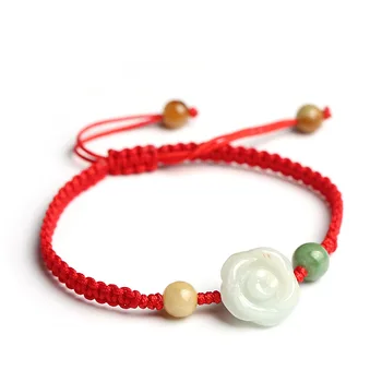 Women Hand-wove Bracelets Bangles AAA Jadeite Emerald Bracelets Rose Flower Round Beads Bracelets Gift for Female Jade Jewelry
Women Hand-wove Bracelets Bangles AAA Jadeite Emerald Bracelets Rose Flower Round Beads Bracelets Gift for Female Jade Jewelry