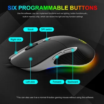20# Gaming Mouse IMICE X6 6400DPI USB Wired Backlit Optical Mouses Ergonomic Game Portable Mice Mouse Inalambrico 3D Mouse
20# Gaming Mouse IMICE X6 6400DPI USB Wired Backlit Optical Mouses Ergonomic Game Portable Mice Mouse Inalambrico 3D Mouse