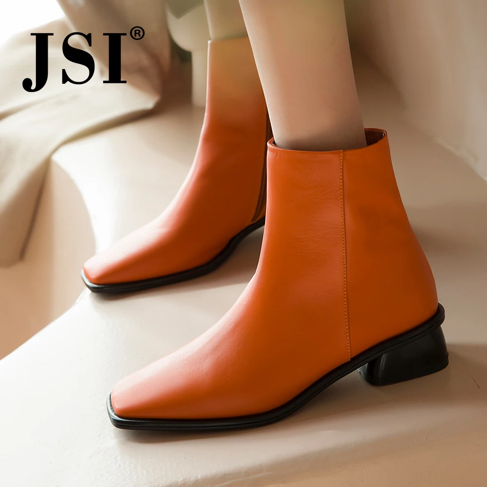 JSI Women Boots Mid-Calf Zip Solid Genuine Leather Square Heel Ladies Shoes Med Heels Square Heel Winter Basic Women Boots jo313
JSI Women Boots Mid-Calf Zip Solid Genuine Leather Square Heel Ladies Shoes Med Heels Square Heel Winter Basic Women Boots jo313