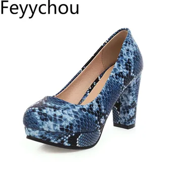 Women's Pumps Super High Heels Round Toe Platform Slip on Snake Pattern Pu 2020 Spring Autumn Sexy Fashion Casual Party Wedding
Women's Pumps Super High Heels Round Toe Platform Slip on Snake Pattern Pu 2020 Spring Autumn Sexy Fashion Casual Party Wedding