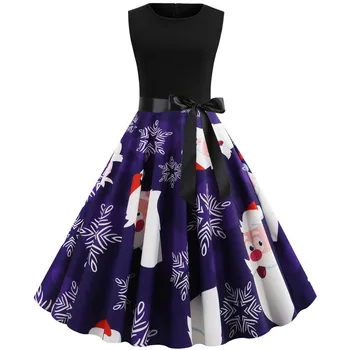 Women Black Print Christmas Dress Elegant Snowfake Snowman Print Vintage Slim Midi Party Dresses Vestidos Robe Femme Plus Size
Women Black Print Christmas Dress Elegant Snowfake Snowman Print Vintage Slim Midi Party Dresses Vestidos Robe Femme Plus Size