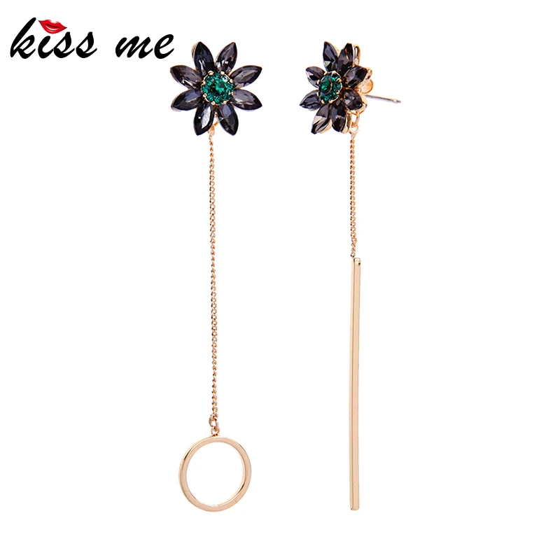 kissme Asymmetric Dark Color Crystal Flowers Gold Color Long Chain Round Circle Post Dangle Earrings For Women Fashion Jewelry
kissme Asymmetric Dark Color Crystal Flowers Gold Color Long Chain Round Circle Post Dangle Earrings For Women Fashion Jewelry