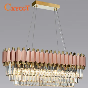 Modern Luxury Chandelier Rose Gold Club Duplex Villa Designer Model Living Room Rectangl Crystal LED Wedding Decoration Lamp 
Modern Luxury Chandelier Rose Gold Club Duplex Villa Designer Model Living Room Rectangl Crystal LED Wedding Decoration Lamp