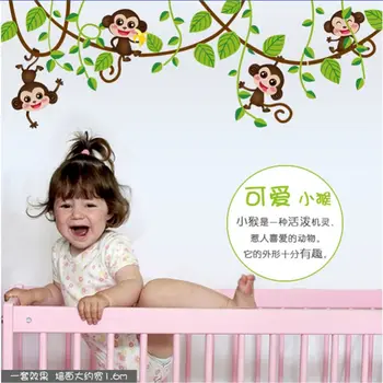 Newest Cute Cartoon Wall Stickers Kids Bedroom Monkey Jungle Tree Removable Wall Sticker Art Decals
Newest Cute Cartoon Wall Stickers Kids Bedroom Monkey Jungle Tree Removable Wall Sticker Art Decals