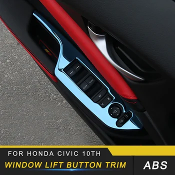 Auto Car-styling Window Lift Button Trim Cover Sticker Interior Accessories for Honda Civic 10th 2016-2020 
Auto Car-styling Window Lift Button Trim Cover Sticker Interior Accessories for Honda Civic 10th 2016-2020
