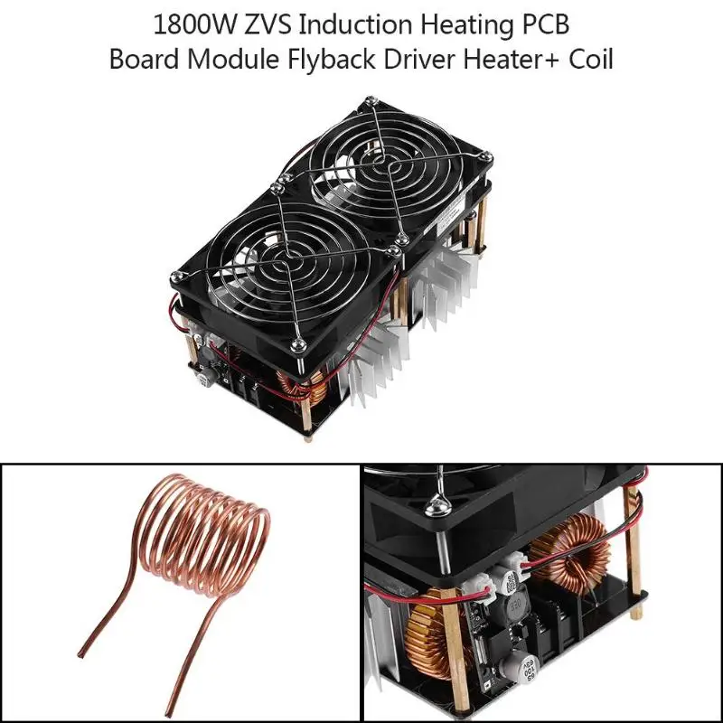 2000W Induction Heater Heating PCB Board Module with Copper Coil Cooling Fan OD889 
2000W Induction Heater Heating PCB Board Module with Copper Coil Cooling Fan OD889