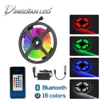 5M Bluetooth LED Strip Light AC110V 220V Remote Control Easy Installation RGB US Plug 5050 Beads Living Room Decoration DINGDIAN
5M Bluetooth LED Strip Light AC110V 220V Remote Control Easy Installation RGB US Plug 5050 Beads Living Room Decoration DINGDIAN