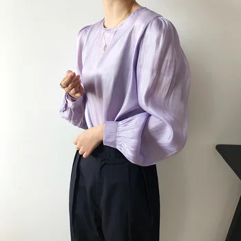 2020 Early Spring New Style Luster Shirt Satin Pullover Sweater Women's Gentle Wind Fairy Tops
2020 Early Spring New Style Luster Shirt Satin Pullover Sweater Women's Gentle Wind Fairy Tops