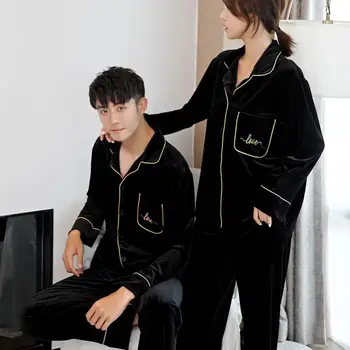 Velvet Women And Men Sleep Set Intimate Lingerie Couple Sleepwear Velour Pajamas Suit Autumn Winter New Nightwear Pyjamas
Velvet Women And Men Sleep Set Intimate Lingerie Couple Sleepwear Velour Pajamas Suit Autumn Winter New Nightwear Pyjamas