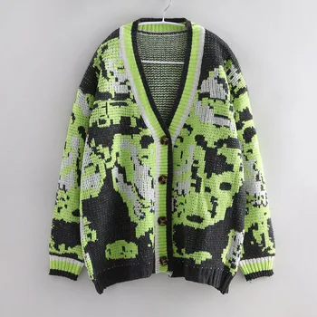 Womens Long Sleeve V-Neck Coat Knitting Autumn Winter Warm Cardigan Tops Elegant Ladies Print Lapel Shirts Coat #831
Womens Long Sleeve V-Neck Coat Knitting Autumn Winter Warm Cardigan Tops Elegant Ladies Print Lapel Shirts Coat #831