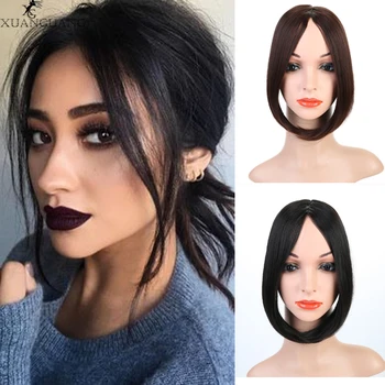 XUANGUANG Long Bangs Clip in Forehead Bangs Extension Heat Resistant Synthetic False Fringe Bangs Natural Black Brown Bangs 
XUANGUANG Long Bangs Clip in Forehead Bangs Extension Heat Resistant Synthetic False Fringe Bangs Natural Black Brown Bangs