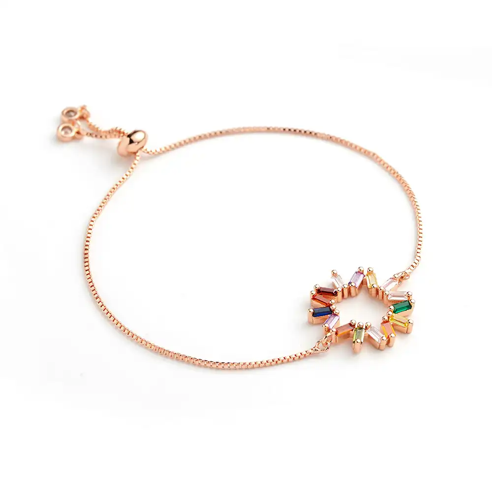 rainbow crystal bracelet for women jewelry christmas gifts