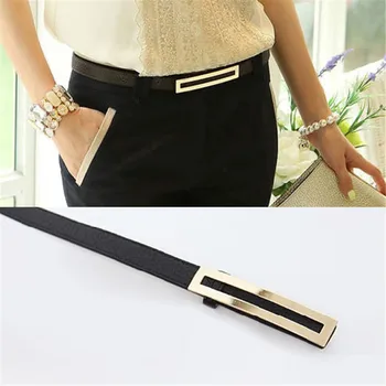 Women Belt 2020 Simple thin Rectangular golden buckle belts women men Korean Solid Black White Slim Spot Pants Belt For Women
Women Belt 2020 Simple thin Rectangular golden buckle belts women men Korean Solid Black White Slim Spot Pants Belt For Women