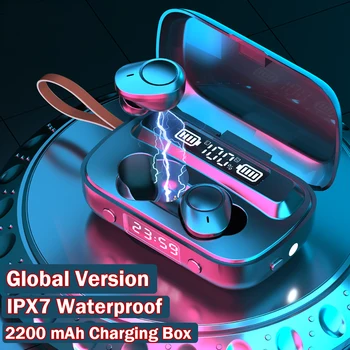 Wireless Headsets TWS Bluetooth 5.1 Earphones with Mic IPX7 Waterproof Sports Headsets Touch Control Music Earbuds for Phones
Wireless Headsets TWS Bluetooth 5.1 Earphones with Mic IPX7 Waterproof Sports Headsets Touch Control Music Earbuds for Phones