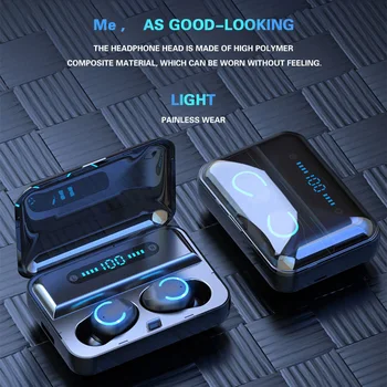 TWS Bluetooth 5.0 Earphones 2200mAh Charging Box Wireless Headphone 9D Stereo Sports Waterproof Earbuds Headsets With Microphone
TWS Bluetooth 5.0 Earphones 2200mAh Charging Box Wireless Headphone 9D Stereo Sports Waterproof Earbuds Headsets With Microphone