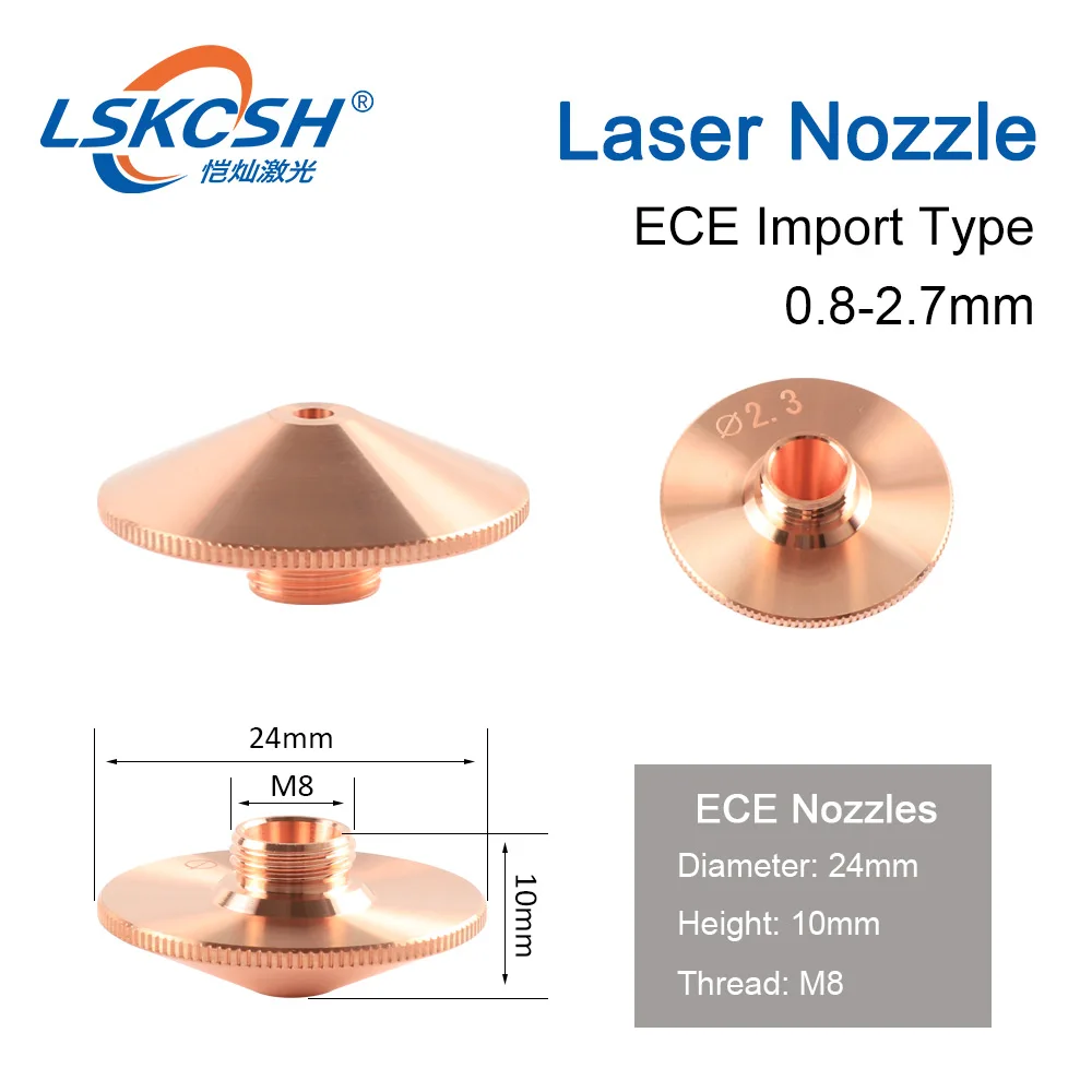 LSKCSH Trumpf ECE nozzles for Trumpf Copper Dia.24mm H10mm Thread M8 Caliber0.8-2.7mm Import Type 0124561 Import Quality
LSKCSH Trumpf ECE nozzles for Trumpf Copper Dia.24mm H10mm Thread M8 Caliber0.8-2.7mm Import Type 0124561 Import Quality
