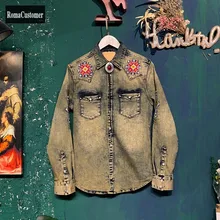 Japanese Style Vintage Mens Autumn New Embroidery Design Denim Shirt Turn-Down Collar Single Breasted Casual Male Blouse 
Japanese Style Vintage Mens Autumn New Embroidery Design Denim Shirt Turn-Down Collar Single Breasted Casual Male Blouse