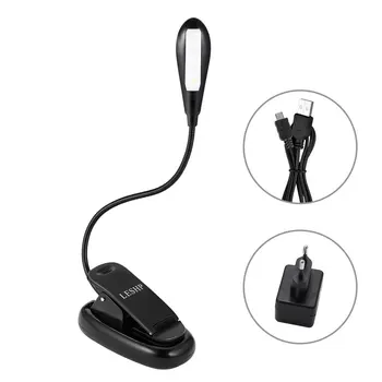 Rechargeable 4LED Book/Music Light Flexible Clip Table Lamp Dimmable Adjustable Goose Neck Built-in 1000mAh Battery
Rechargeable 4LED Book/Music Light Flexible Clip Table Lamp Dimmable Adjustable Goose Neck Built-in 1000mAh Battery