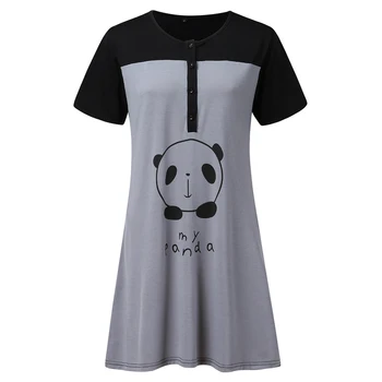 Women Breastfeeding Dress Cartoon Print Short Sleeve Summer Nightwear Mother Cotton Blend Pregnant Soft Button Round Neck Casual
Women Breastfeeding Dress Cartoon Print Short Sleeve Summer Nightwear Mother Cotton Blend Pregnant Soft Button Round Neck Casual