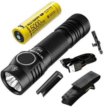 NITECORE E4K Flashlight 4* XP-L2 V6 LEDs White light max 4400 Lumen distance 211 m torch 21700 5000mAh USB rechargeable battery 
NITECORE E4K Flashlight 4* XP-L2 V6 LEDs White light max 4400 Lumen distance 211 m torch 21700 5000mAh USB rechargeable battery