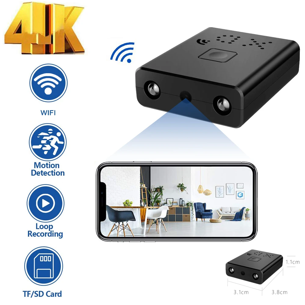 HD 1080P Mini Camera WiFi XD Smart Wireless Camcorder ip Mini Camcorder Sport Micro Camera Loop Recording Remote Monitor CCTV
HD 1080P Mini Camera WiFi XD Smart Wireless Camcorder ip Mini Camcorder Sport Micro Camera Loop Recording Remote Monitor CCTV