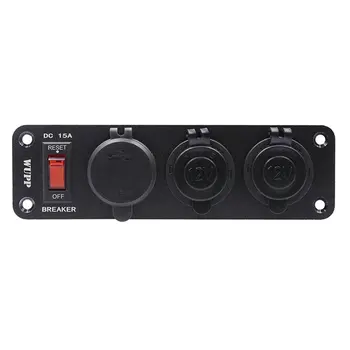 4 in 1 Switch Panel Dual USB Fast Charging Digital Display Voltage Meter Double Cigarette Lighter Socket for Auto Yacht
4 in 1 Switch Panel Dual USB Fast Charging Digital Display Voltage Meter Double Cigarette Lighter Socket for Auto Yacht