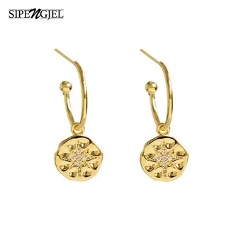 Trendy Aaa Cubic Zirconia Hoop Drop Earrings Fashion French Irregularity Round Earrings For Women Girls Star Jewelry 2019
Trendy Aaa Cubic Zirconia Hoop Drop Earrings Fashion French Irregularity Round Earrings For Women Girls Star Jewelry 2019