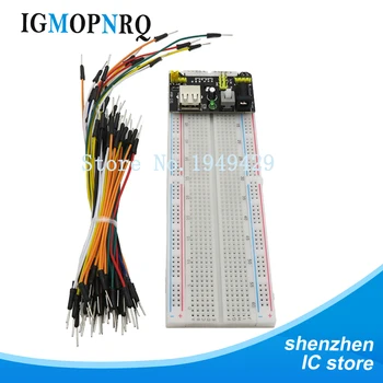 1 set/3pcs MB102 830 Point Solderless PCB Breadboard with 65pcs Jump Cable Wires and Power starter kit
1 set/3pcs MB102 830 Point Solderless PCB Breadboard with 65pcs Jump Cable Wires and Power starter kit