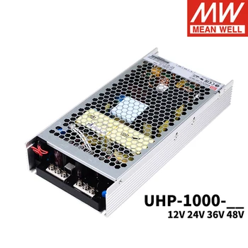 

MEAN WELL UHP-1000 Single Output Switching Power Supply 1000W 12V 24V 36V 48V Slim type with PFC for Laser Machine PoE equipment