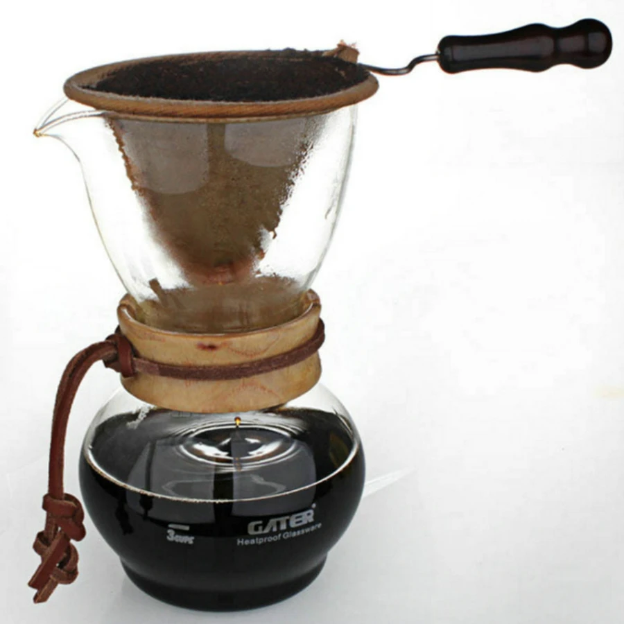 

480CC Water Drip Glass Coffee Pot Flannel Filter Set Drip Pot Coffee Filter Tool