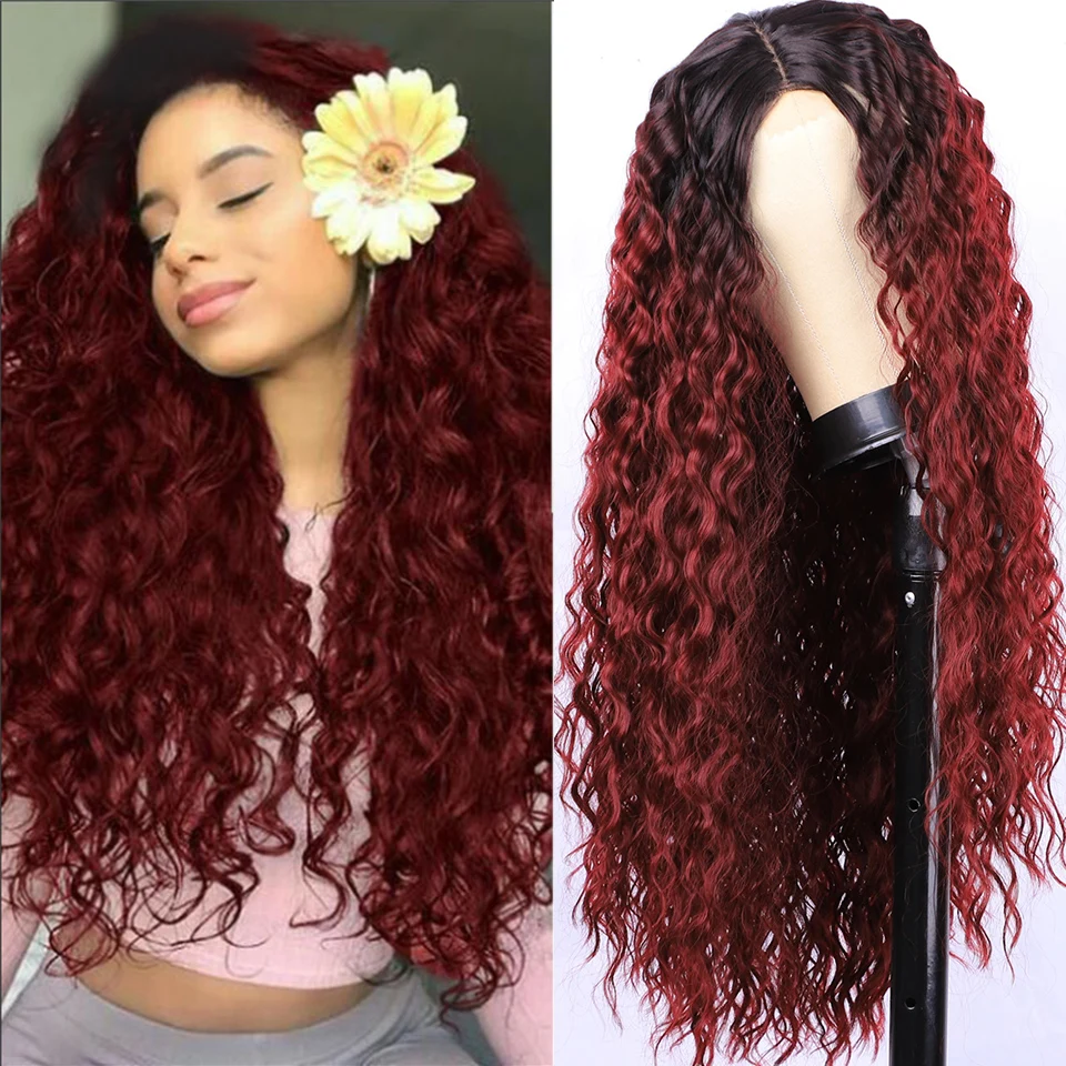 Synthetic Wigs for Black Women Afro Kinky Curly Wigs Wind Red Cosplay Wigs Middle Division Half Hand Tied Small Area Lace Hair
Synthetic Wigs for Black Women Afro Kinky Curly Wigs Wind Red Cosplay Wigs Middle Division Half Hand Tied Small Area Lace Hair