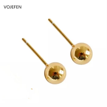 VOJEFEN AU750 Minimalist Men Women 18 K Yellow Gold Post Ball Stud Earrings- Bead Ball Stud Earrings for Women 4mm 
VOJEFEN AU750 Minimalist Men Women 18 K Yellow Gold Post Ball Stud Earrings- Bead Ball Stud Earrings for Women 4mm