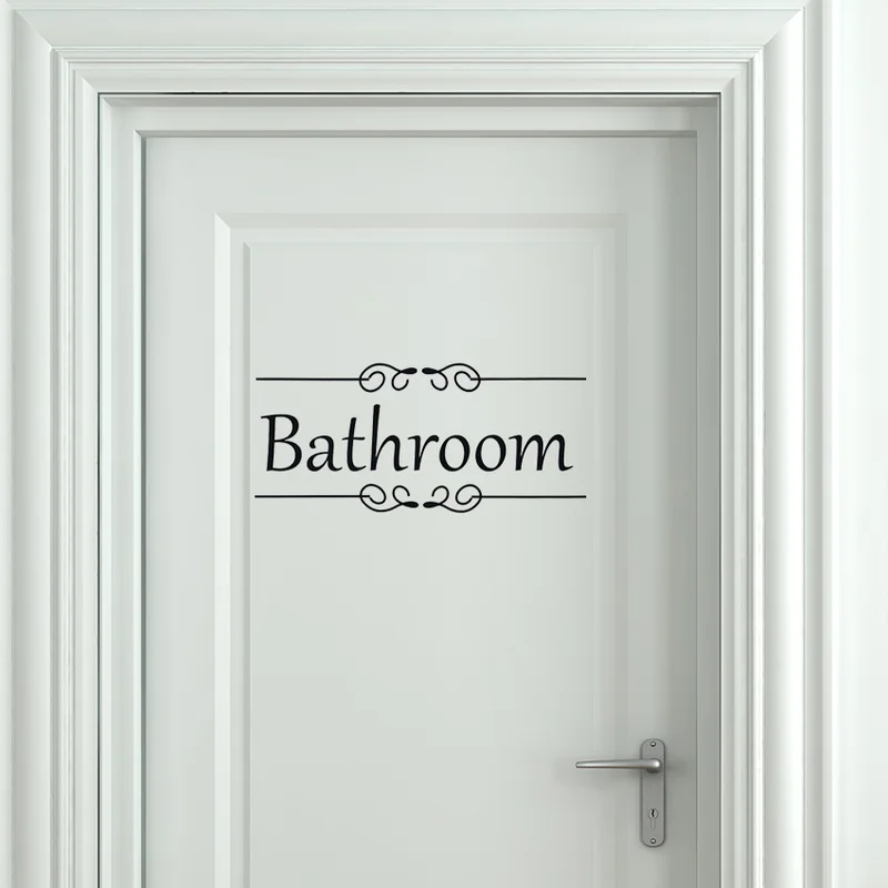Фото Винтаж ванная комната знак входа в Туалет двери наклейки для - купить