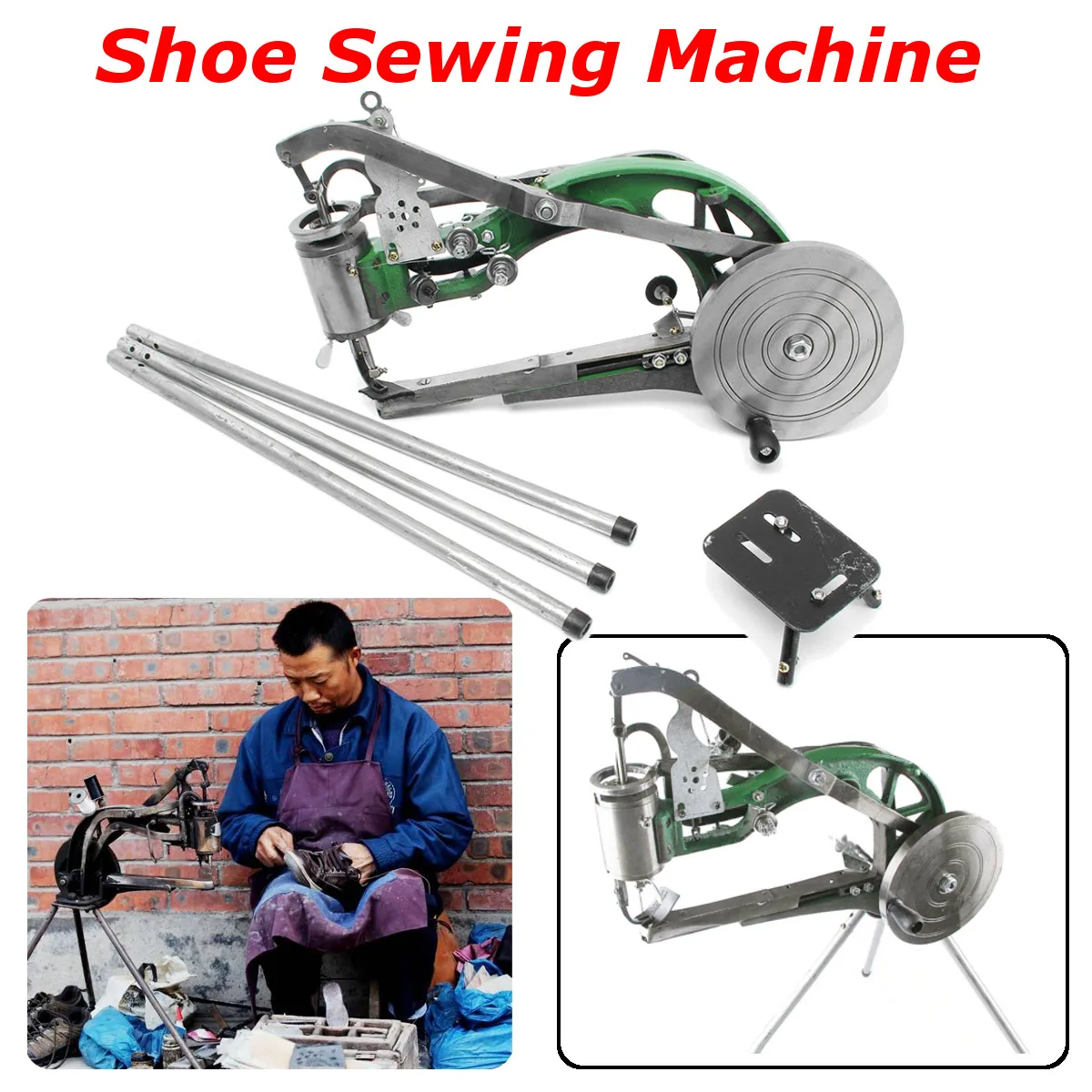 24 inch Manual Shoe making Sewing Machine Cobbler Shoe Repair Machine Shoe Patch Sewing Machine Cotton Nylon Line 60x45cm
24 inch Manual Shoe making Sewing Machine Cobbler Shoe Repair Machine Shoe Patch Sewing Machine Cotton Nylon Line 60x45cm