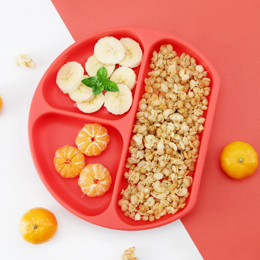 Baby Dishes Silicone Plate With Suction Cup Children's Strong Sticky Divided Silicone Food Plate Baby Feeding Bowl 
Baby Dishes Silicone Plate With Suction Cup Children's Strong Sticky Divided Silicone Food Plate Baby Feeding Bowl