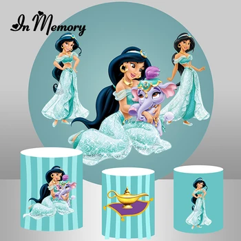 InMemory Round Aladdin Princess Jasmine Backdrop For Photo Studio Turquoise Girls Birthday Party Circle Photography Backgrounds
InMemory Round Aladdin Princess Jasmine Backdrop For Photo Studio Turquoise Girls Birthday Party Circle Photography Backgrounds