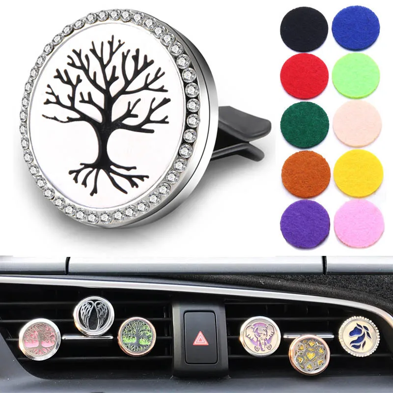 New crystal Car Perfume Diffuser Clip Locket Tree of Life Stainless Steel Vent Freshener Essential Oil Diffuser Car Accessories
New crystal Car Perfume Diffuser Clip Locket Tree of Life Stainless Steel Vent Freshener Essential Oil Diffuser Car Accessories