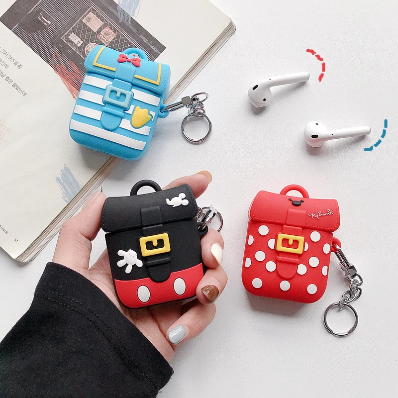 3D Cartoon Bags Design Earphone Case for AirPods 1 2 Bluetooth Wireless Headset Charging Box Cute Soft Silicone Cover with Chain
3D Cartoon Bags Design Earphone Case for AirPods 1 2 Bluetooth Wireless Headset Charging Box Cute Soft Silicone Cover with Chain