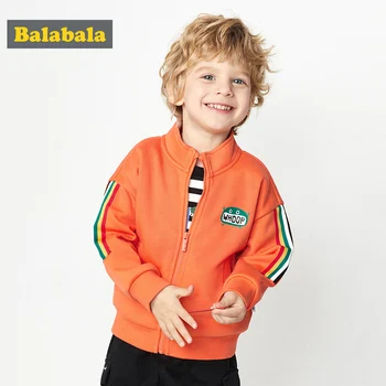 Balabala Boy warm jacket baby 2020 new plus velvet long-sleeved stand collar cartoon cute casual sports jacket 
Balabala Boy warm jacket baby 2020 new plus velvet long-sleeved stand collar cartoon cute casual sports jacket