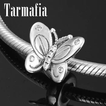 Hot Beautiful Butterfly Shape 925 Sterling Silver CZ Charm Stopper Spacer Beads Jewelry Making fit Original European Bracelets
Hot Beautiful Butterfly Shape 925 Sterling Silver CZ Charm Stopper Spacer Beads Jewelry Making fit Original European Bracelets