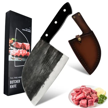 Coobness Chef Butcher Knife With Full Tang Handle High Carbon Steel Forging Cooking Knives Serbian Kitchen Knife Sheath&Box
Coobness Chef Butcher Knife With Full Tang Handle High Carbon Steel Forging Cooking Knives Serbian Kitchen Knife Sheath&Box