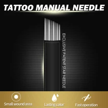 30Pcs Black Star 3D Needles Tattoo Microblading Needles Permanent Makeup Eyebrow Lips Blade Embroidery Manual Tattoo Pen Tools
30Pcs Black Star 3D Needles Tattoo Microblading Needles Permanent Makeup Eyebrow Lips Blade Embroidery Manual Tattoo Pen Tools