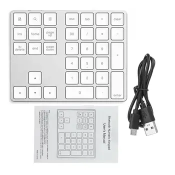 Aluminum Alloy 34 keys Bluetooth Wireless Numeric Keypad Digital Input Function For OSFor Windows, For iOS, For Android
Aluminum Alloy 34 keys Bluetooth Wireless Numeric Keypad Digital Input Function For OSFor Windows, For iOS, For Android
