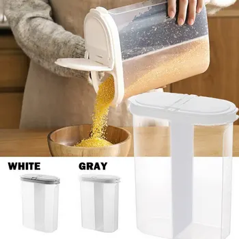 2 Grid Plastic Kitchen Cereal Dispenser Refrigerator Storage Box Dry Food Rice Container Flour Grain Storage Bottle
2 Grid Plastic Kitchen Cereal Dispenser Refrigerator Storage Box Dry Food Rice Container Flour Grain Storage Bottle