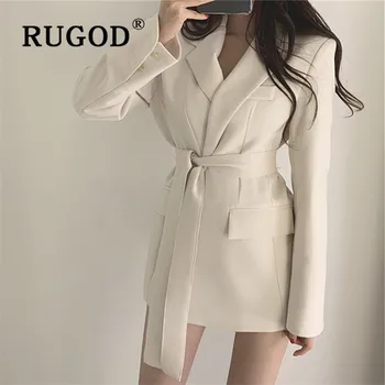 RUGOD 2019 New autumn solid thick elegant women's blazers notched slim lace up office ladies jacket fashion femme mujer modis
RUGOD 2019 New autumn solid thick elegant women's blazers notched slim lace up office ladies jacket fashion femme mujer modis