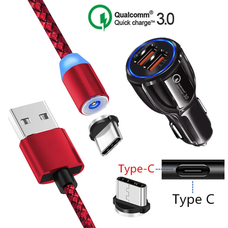 Magnetic Type C Cable QC 3.0 USB Fast Car charger For Samsung galaxy A20E A70 ZTE Axon 9 Pro nubia X M2 N2 HTC 10 U11 Life Play
Magnetic Type C Cable QC 3.0 USB Fast Car charger For Samsung galaxy A20E A70 ZTE Axon 9 Pro nubia X M2 N2 HTC 10 U11 Life Play